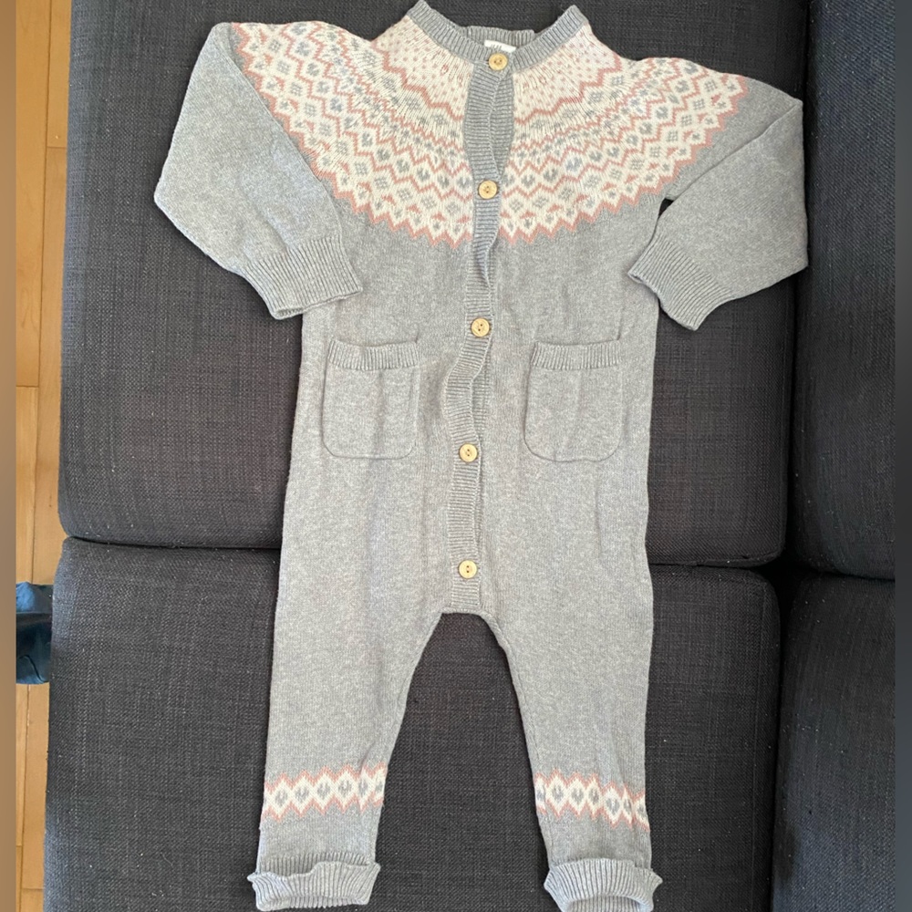 H&M-  knitted cotton baby romper